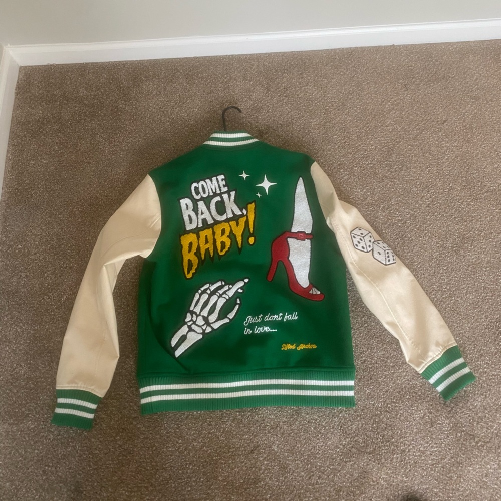 Lifted anchors green varsity jacket